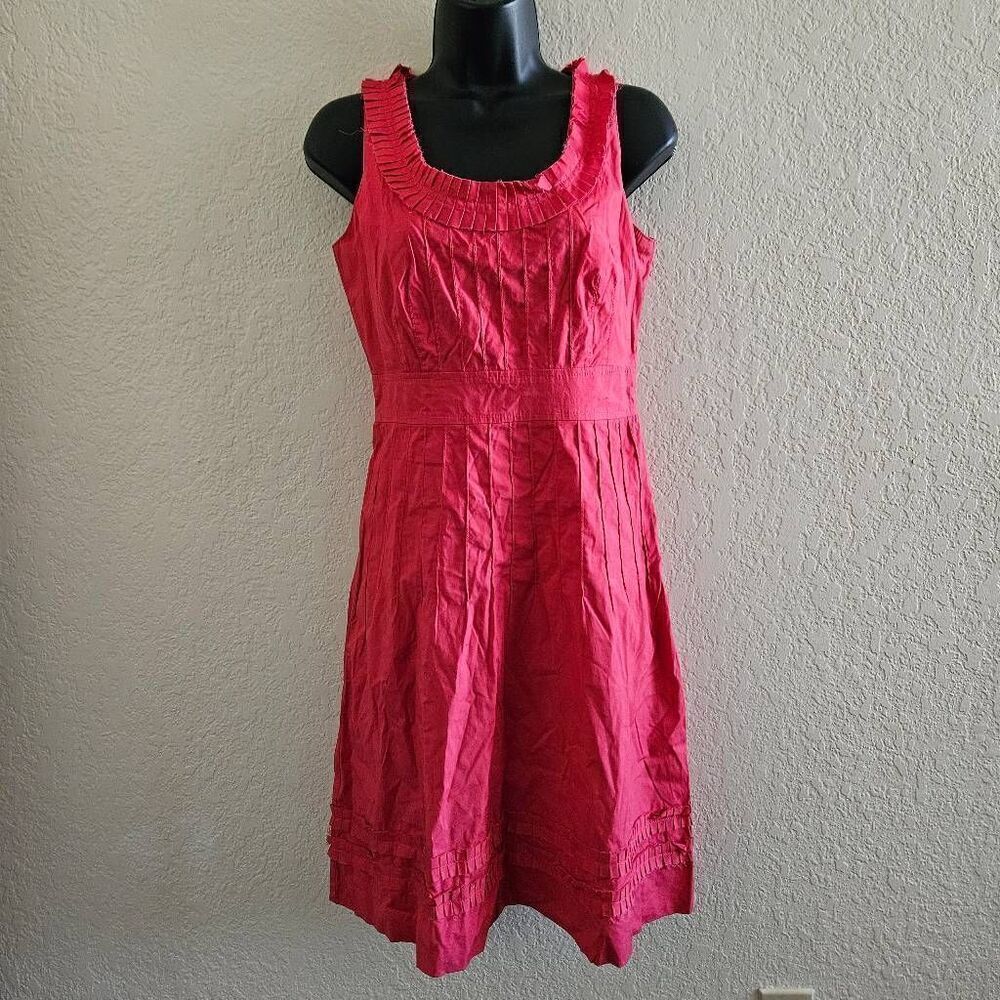 Tory Burch Pleated Coral Sundress